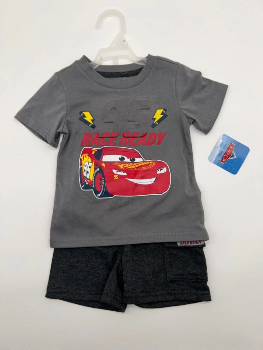 Disney Boys 2T Cars Themed 2pc Outfit Set